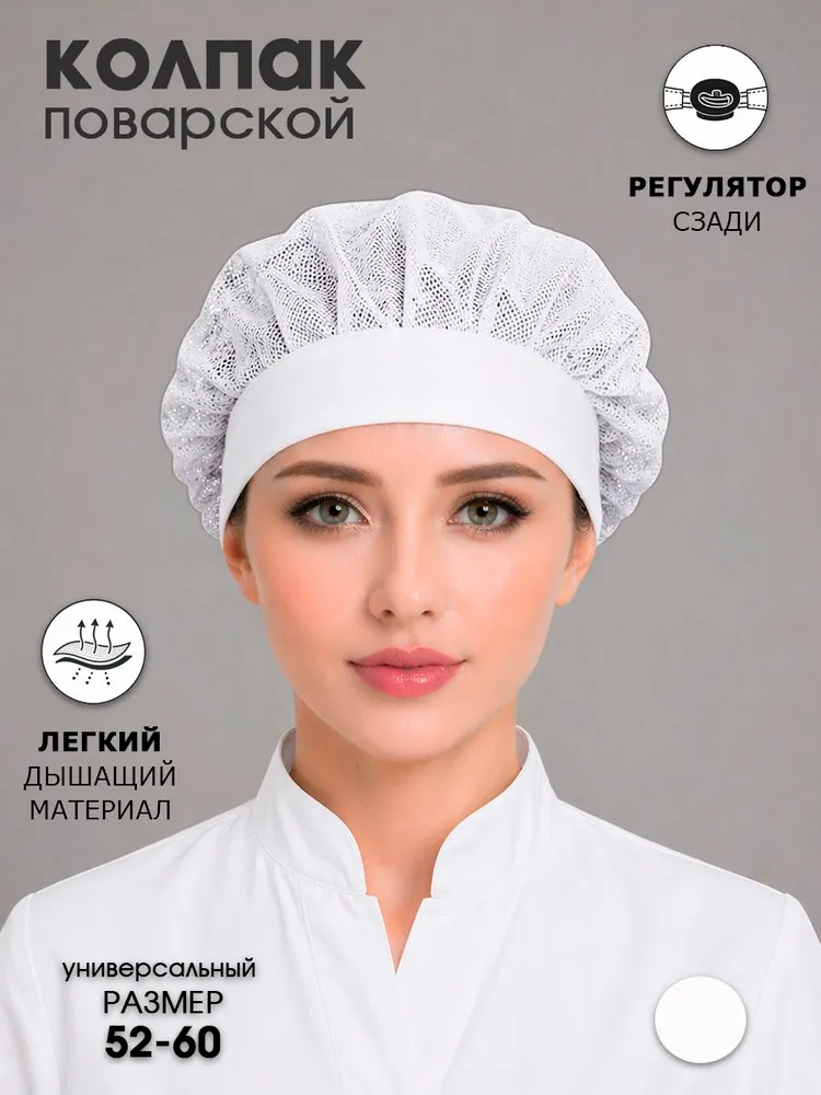 Колпак поварской из сетки
