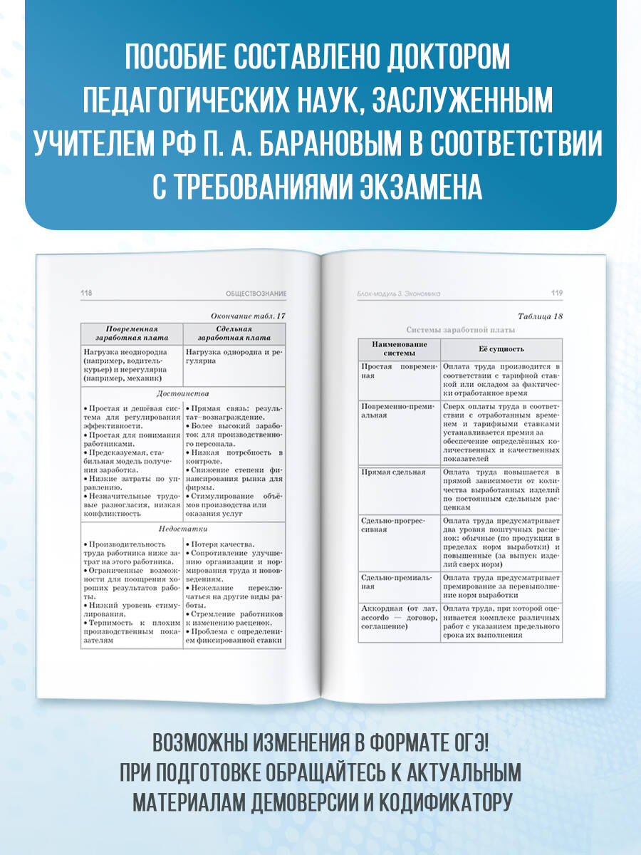 «ОГЭ. Обществознание. Полный курс в таблицах и схемах для подготовки к ОГЭ Баранов Петр Анатольевич» — фото 4