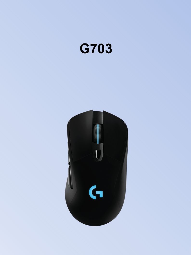 LogitechИгроваямышьпроводнаяG703LightspeedHero,черный,черныйматовый