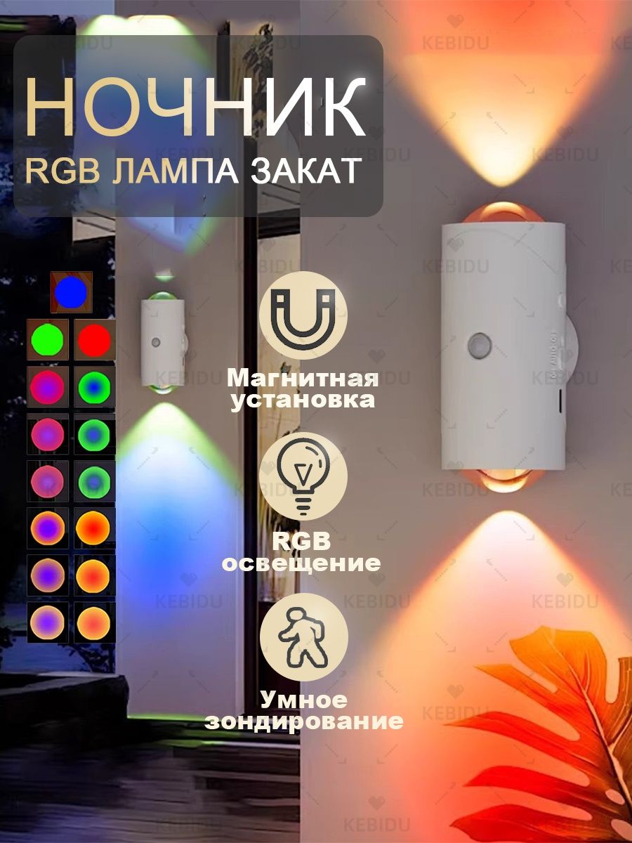kebiduНастенныйсветильник,LED,0.2Вт