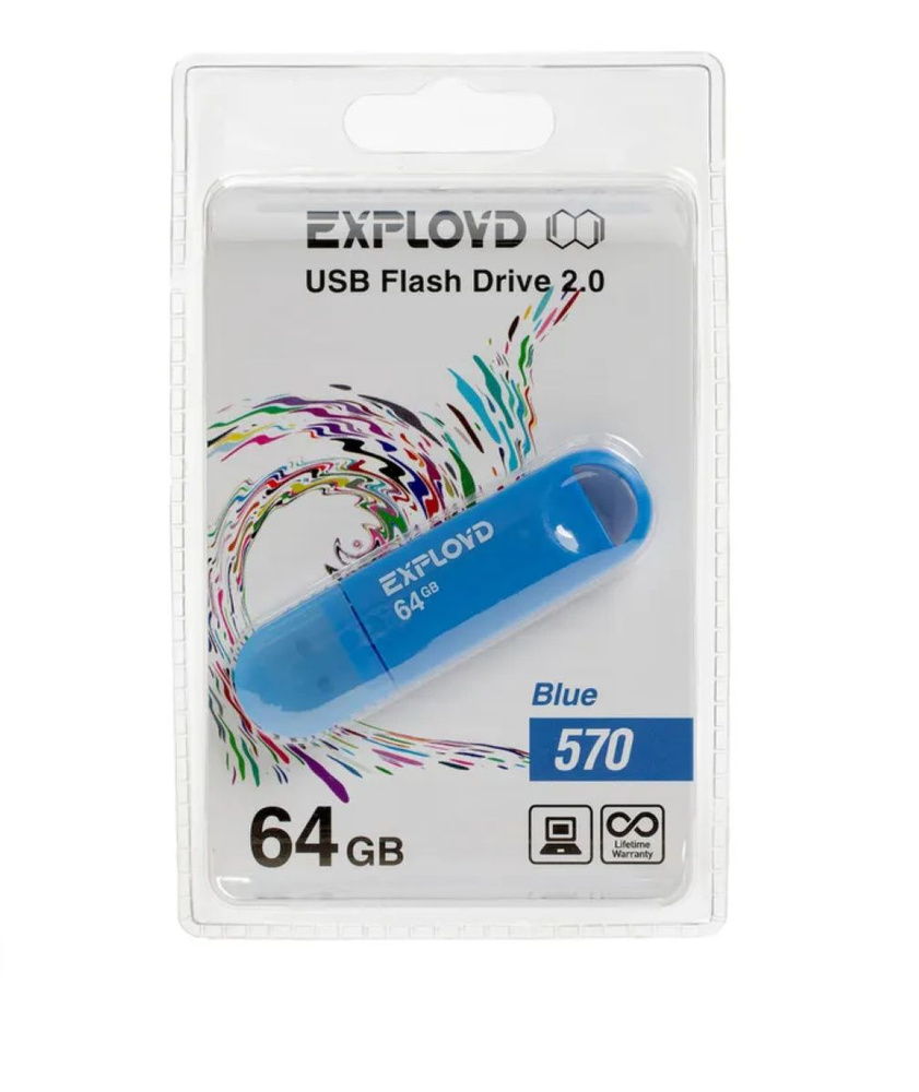 BBK USB-флеш-накопитель 570 64 ГБ, синий #1