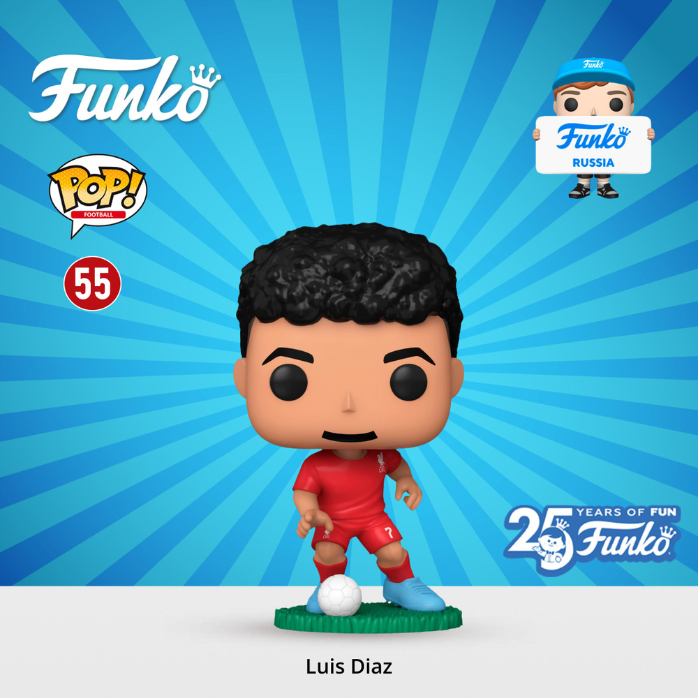 Фигурка Funko POP! Football Liverpool FC Luis Diaz / Фанко ПОП в виде игрока футбольного клуба Ливерпуль #1