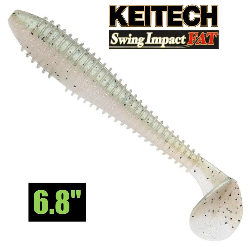 Приманка силиконовая Keitech Swing Impact Fat 6.8" цв. #482 Ghost Rainbow (3шт) / Виброхвост Кейтеч Свинг #1