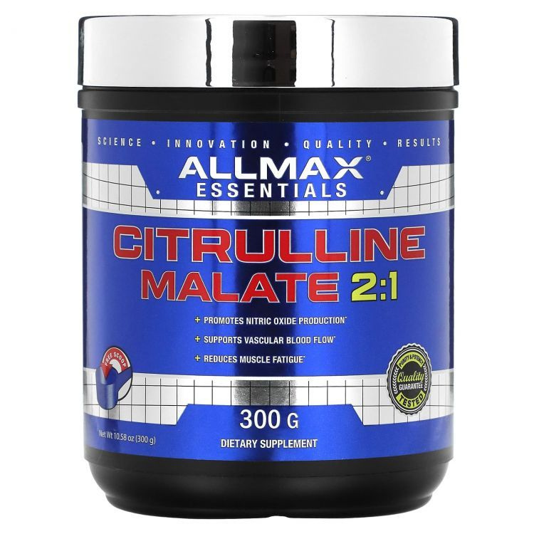 ALLMAX,Порошок Цитруллина Малат 2:1,Повышение выносливости, Citrulline Matale, без вкуса, 300 гр  #1