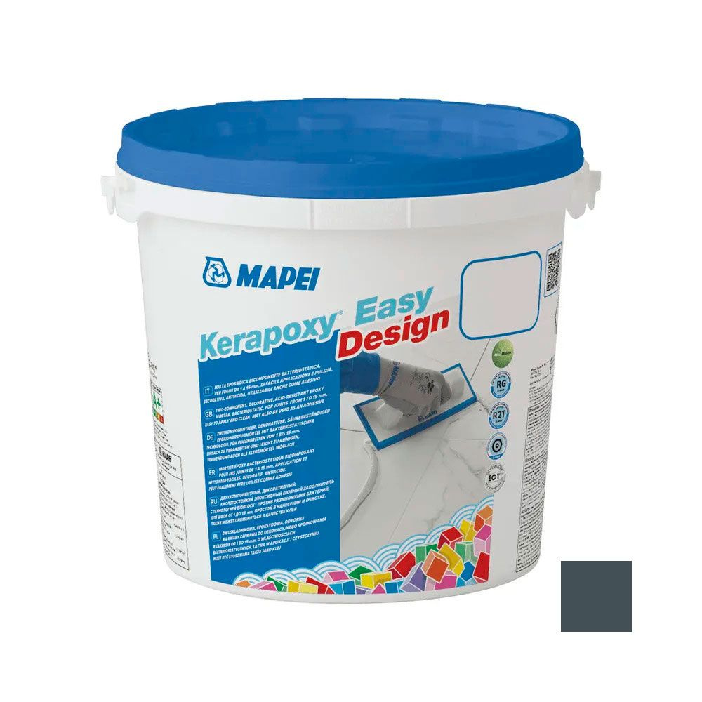 Эпоксидная затира Mapei Kerapoxy Easy Design 114 Антрацит 3 кг 5KB011403 #1