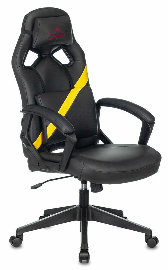 Кресло Zombie Driver эко.кожа черный/желтый #1
