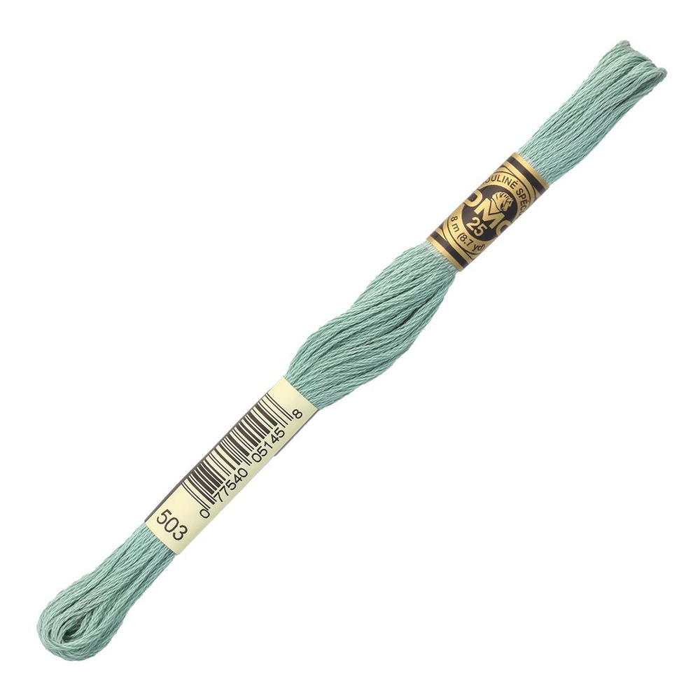 Мулине ДМС нитки для вышивания DMC, 8 м, 1 шт, цвет 503 #1