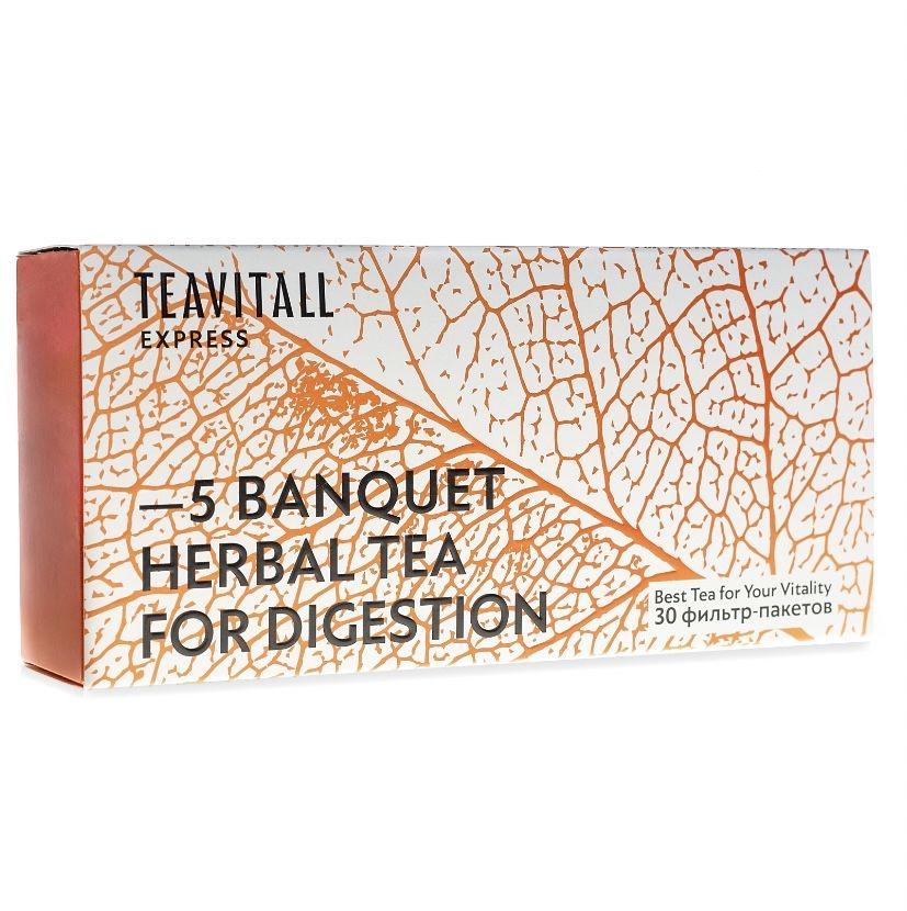 Чайный напиток для улучшения пищеварения TeaVitall Express Banquet 5, 30 фильтр-пакетов  #1