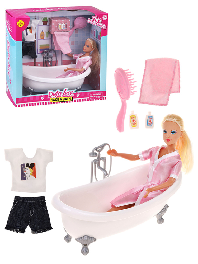 Кукла Дефа с ванной и аксессуарами #1
