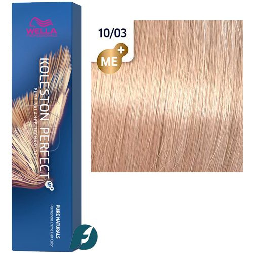 Wella Professionals Koleston Perfect ME+ 10/03 яркий блонд натуральный золотистый, 60мл  #1