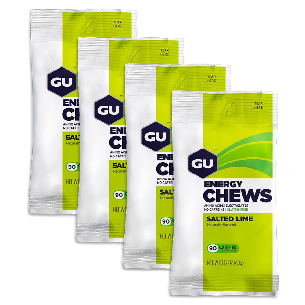 GU Energy Chews энергетические углеводные конфеты Солёный лайм, 4 уп. по 16 конфет  #1