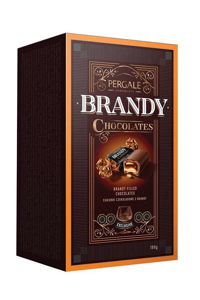 Конфеты из темного шоколада с бренди Pergale Brandy Chocolaters,190 г  #1