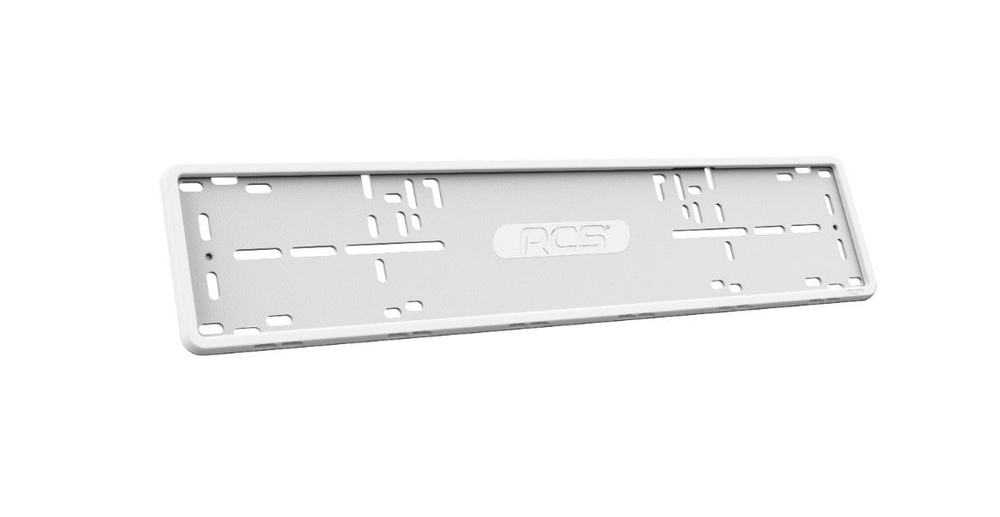 Рамка под номерной знак силиконовая белая RCS White 4.0 1шт #1