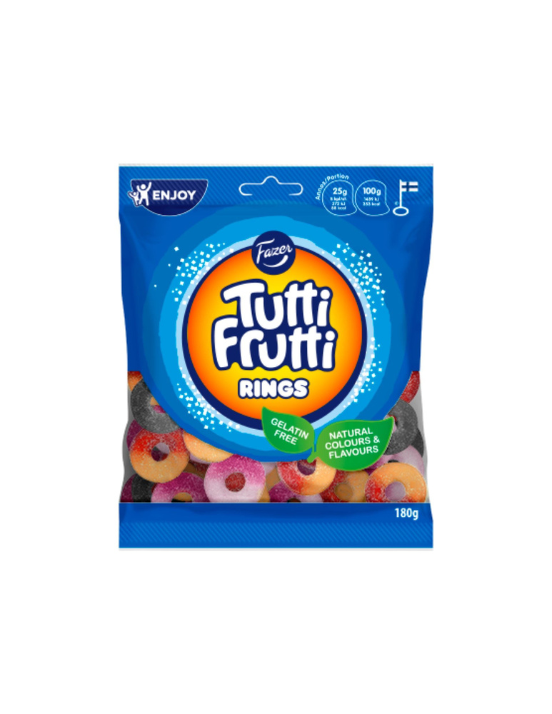Fazer Жевательный мармелад Tutti Frutti Rings 180 г *21 #1