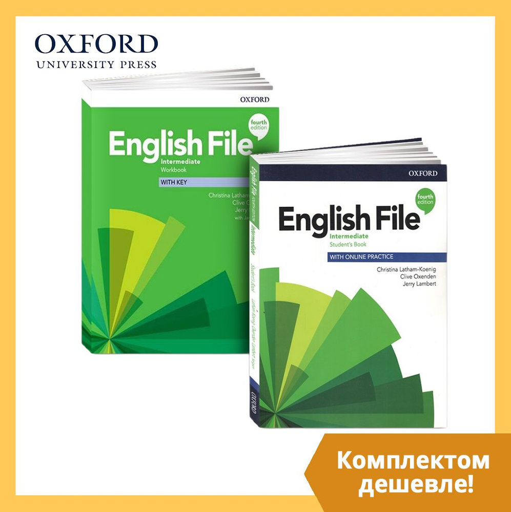 English File Intermediate 4th edition (Учебник + Рабочая Тетрадь + CD/DVD) (4 издание) | Хадсон Джейн #1