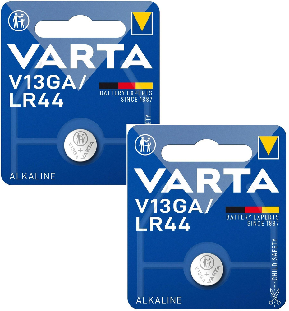 Батарейка LR44 / V13GA VARTA (LR1154, AG13, G13, RW82, A76, LR44H), 2шт. #1