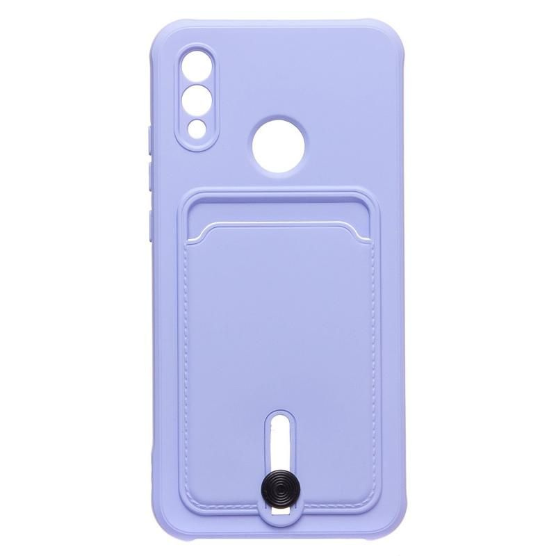 Чехол для Huawei P Smart 2019, Honor 10 Lite (HRY-LX1) силиконовый с картхолдером №4 <фиолетовый>  #1
