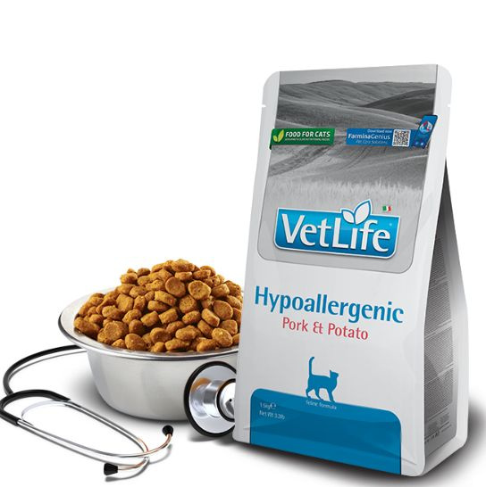 Корм для кошек сухой Farmina Vet Life Hypoallergenic Pork & Potato, при пищевой аллергии, 1,5 кг  #1