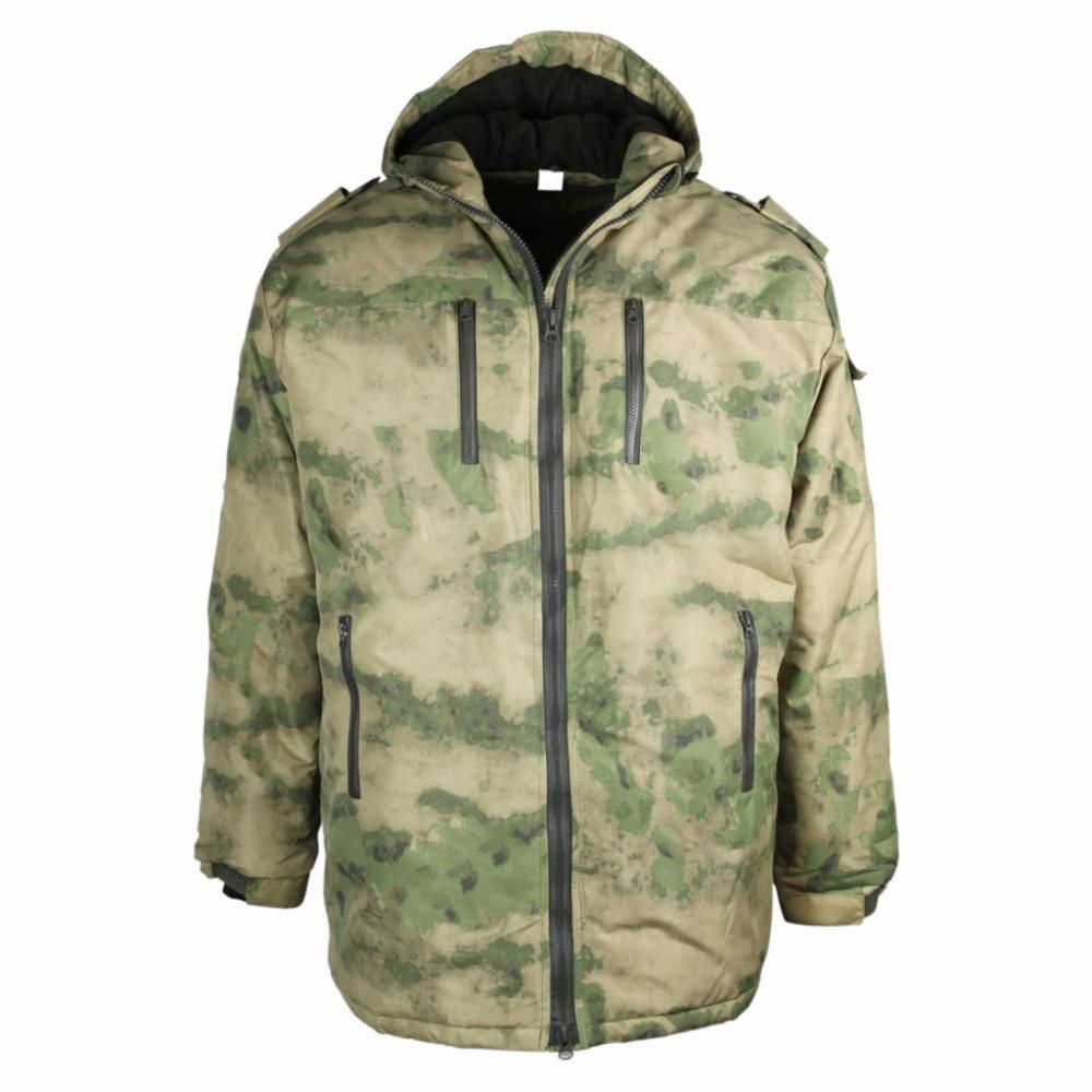 Куртка (бушлат) зимний / демисезонный ВНГ Росгвардии уставной. Камуфляж зеленый мох, с отстегивающимся #1