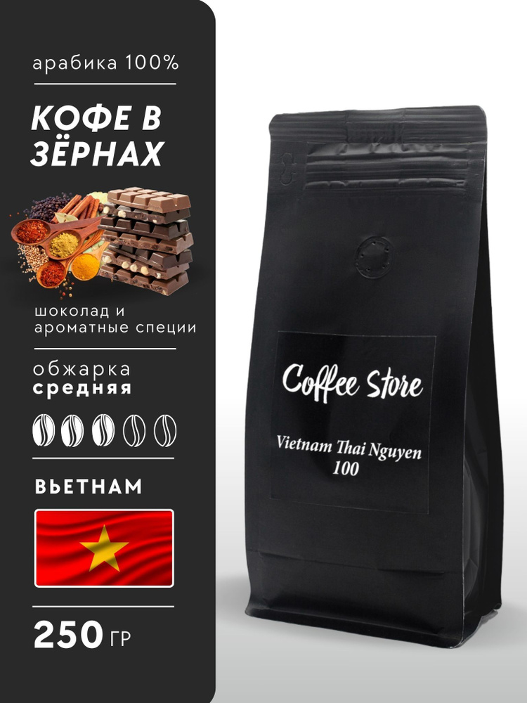 Кофе в зернах Coffee Store Vietnam Thai Nguyen, арабика, 250г #1