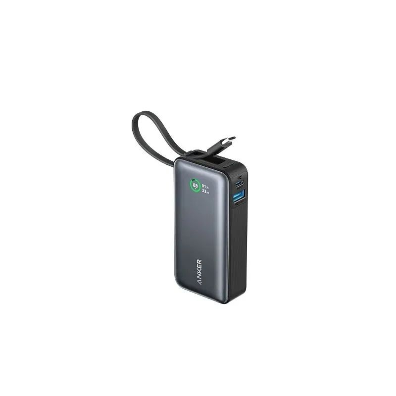 Внешний аккумулятор Anker Nano Power Bank 10000mAh (30W Built-in USB-C cable) - Black  #1