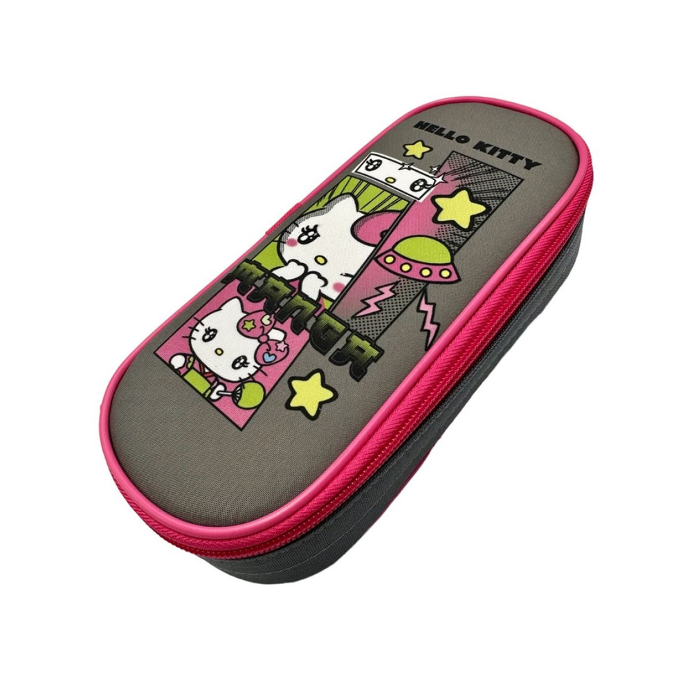 Пенал корпусный овальный Hello Kitty #1