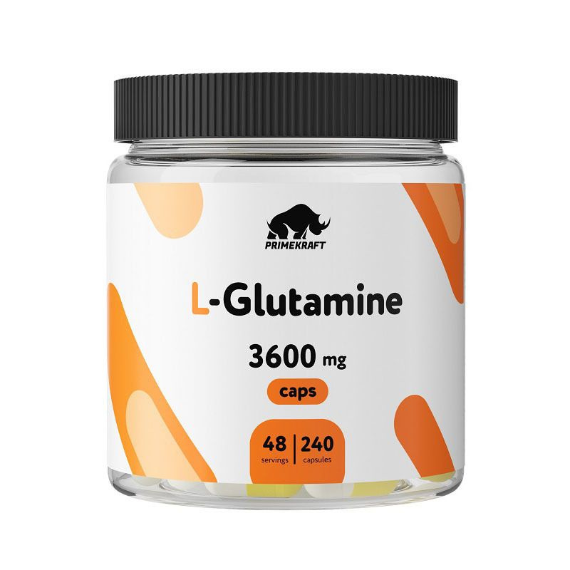 Глютамин Prime-Kraft L-Glutamine 3600 мг, 240 капсул #1