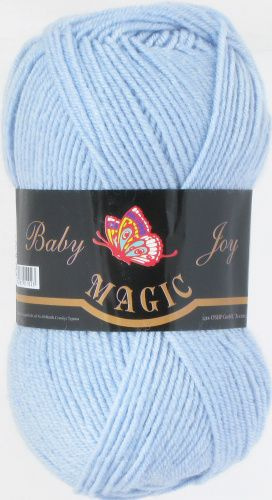 Пряжа Baby Joy (Magic). цвет 5712 светло-голубой, 50гр/133м,70% акрил 30% шерсть,5 шт в упаковке  #1