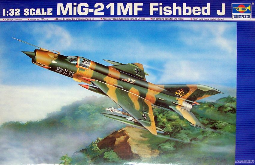 Сборная модель самолета Trumpeter MIG-21 MF, масштаб 1/32 #1
