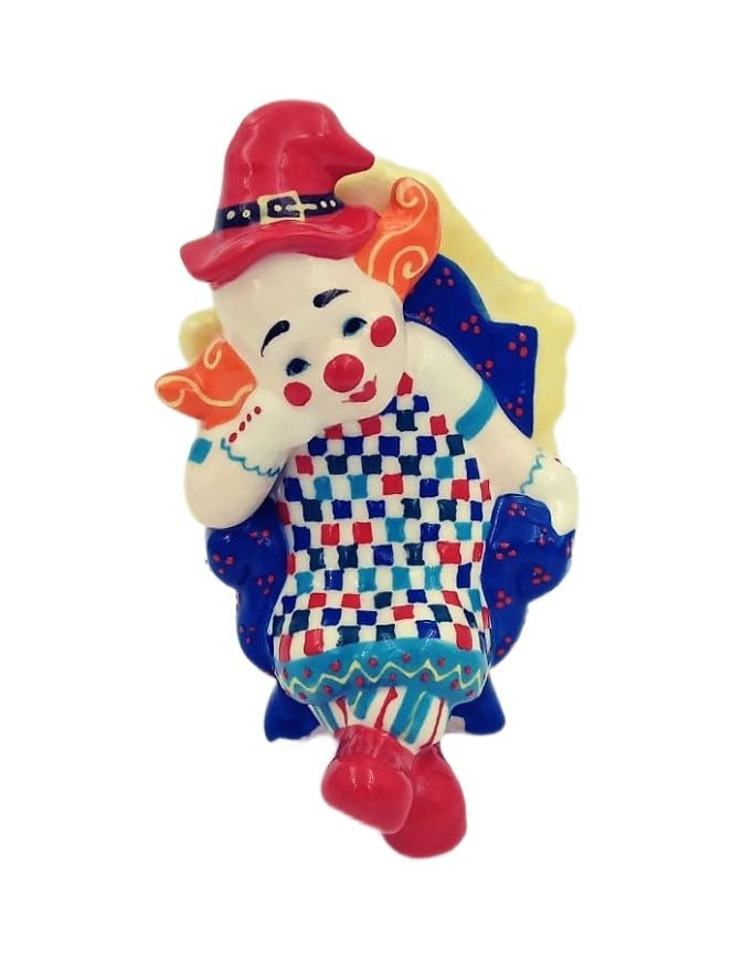 Скоморох (клоун) на стуле фарфоровая статуэтка #1