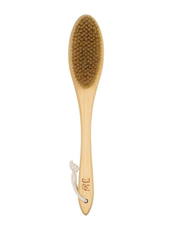 Щетка для сухого массажа LEI банная, натуральная щетина кабана, на ручке, 380x70 мм (610002/610000)  #1