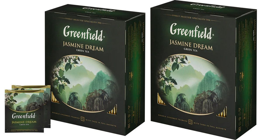 НАБОР чая Greenfield Jasmine Dream 2 шт х 100 пакетиков #1