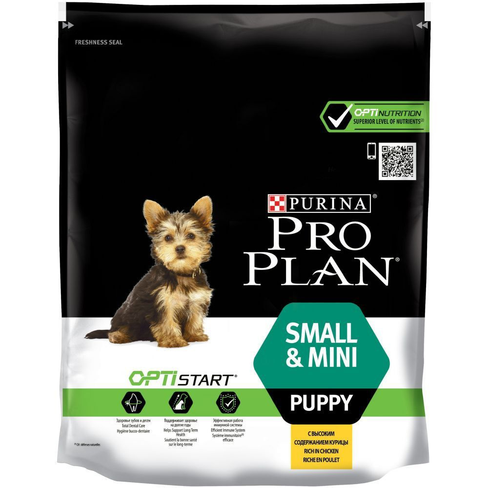 Сухой корм PURINA Pro Plan "Small&Mini Puppy" с курицей и рисом для щенков мелких и карликовых пород #1