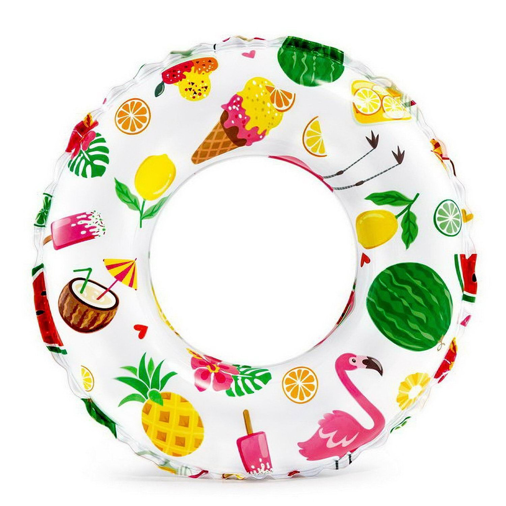 Круг надувной INTEX Lively Print Swim Rings Сладости 3-6 лет, 51 см #1