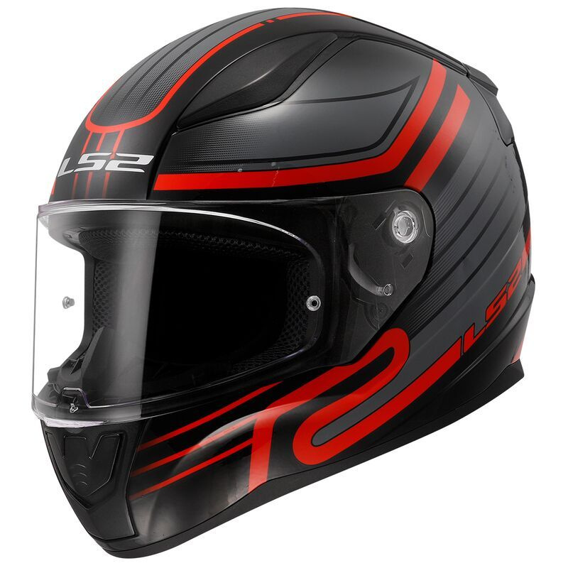Шлем интеграл для мотоциклистов LS2 FF353 RAPID 2 CIRCUIT Black Red M мотоэкипировка мотозащита  #1