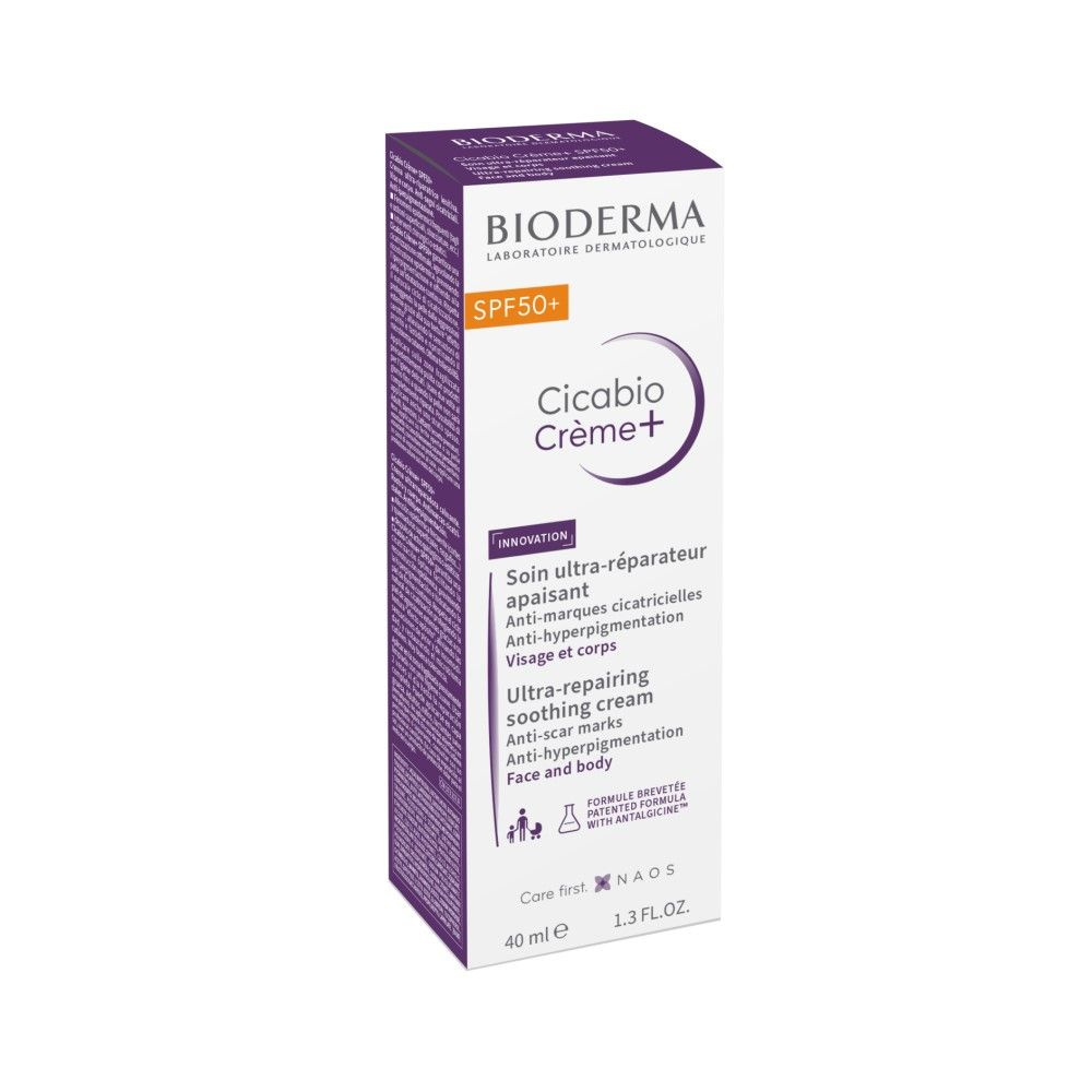 Bioderma Cicabio Creme+ Восстанавливающий и успокаивающий крем SPF 50+, 40 мл  #1