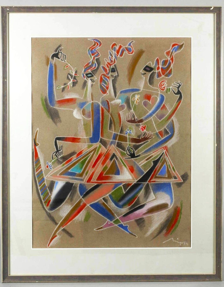 Оригинальная картина М.Майофис. Танцуюшие девушки 1994 #1