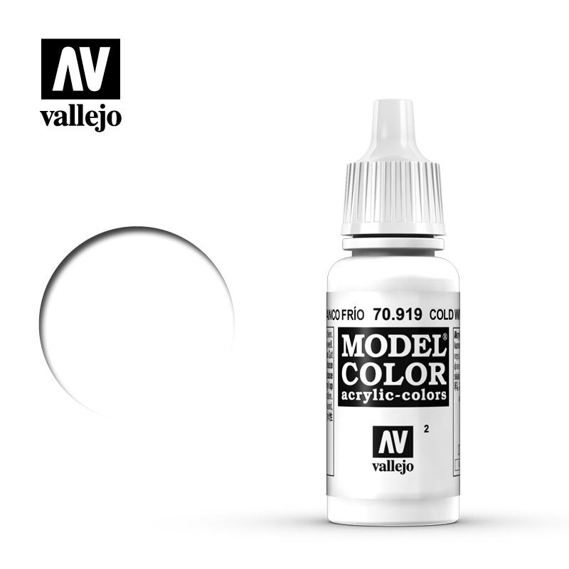 Краска Vallejo серии Model Color - Cold White 70919, матовая (17 мл) #1