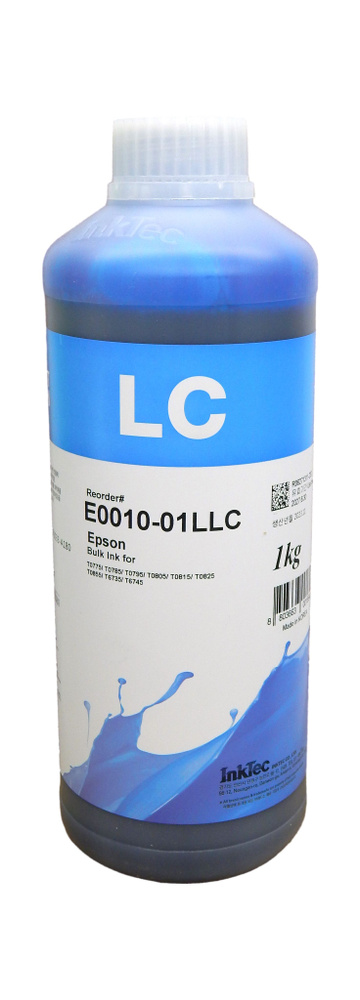 Чернила InkTec Epson Light-Cyan E0010-01LLC 1 литр #1