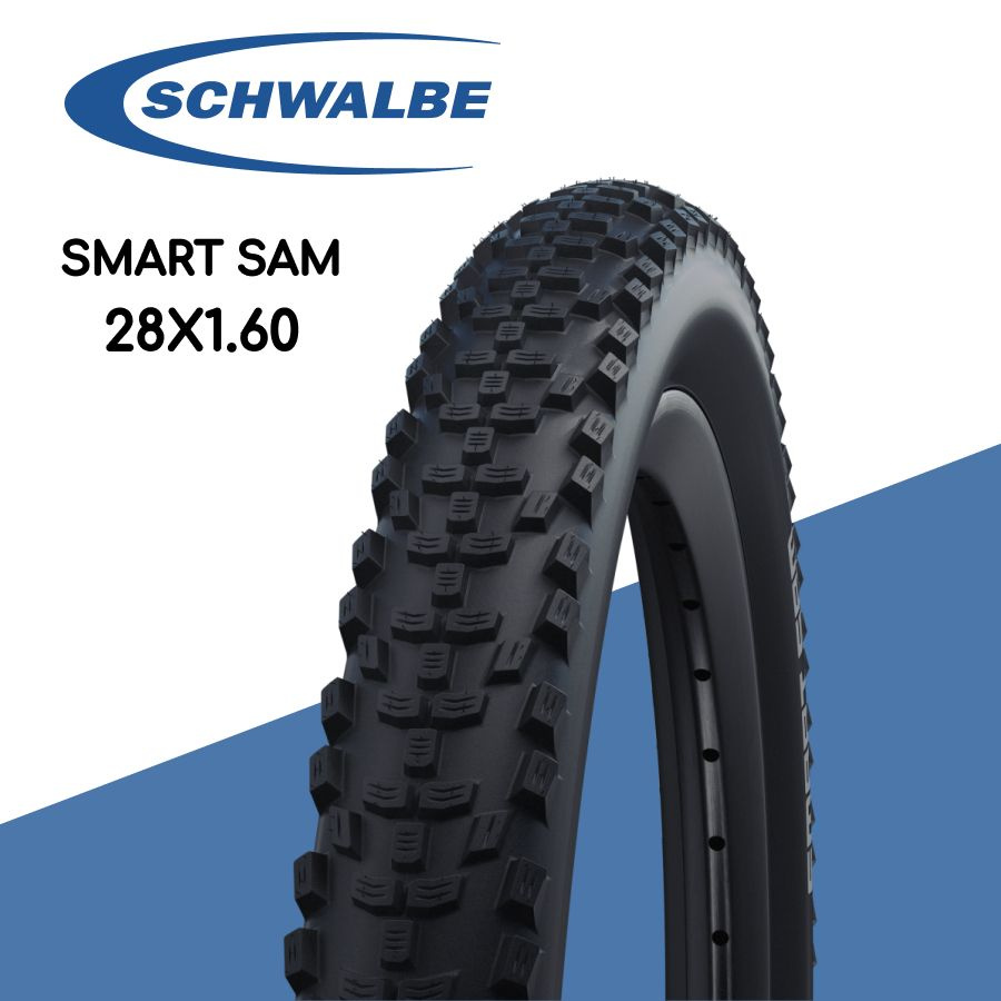 Покрышка велосипедная Schwalbe Smart Sam 28х1.60, сталь, чёрная #1