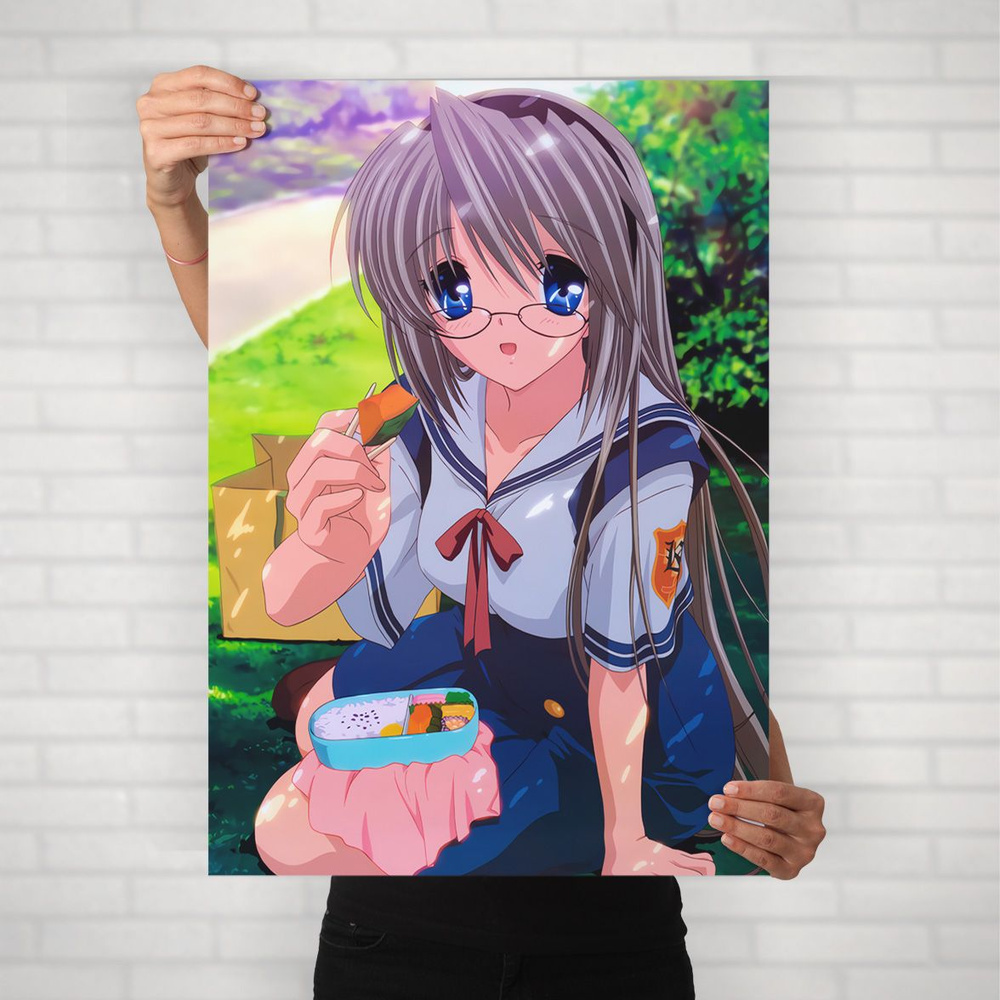 Плакат на стену для интерьера Кланнад (Clannad - Томоё Сакагами 3) - Постер по аниме формата А1 (60x84 #1