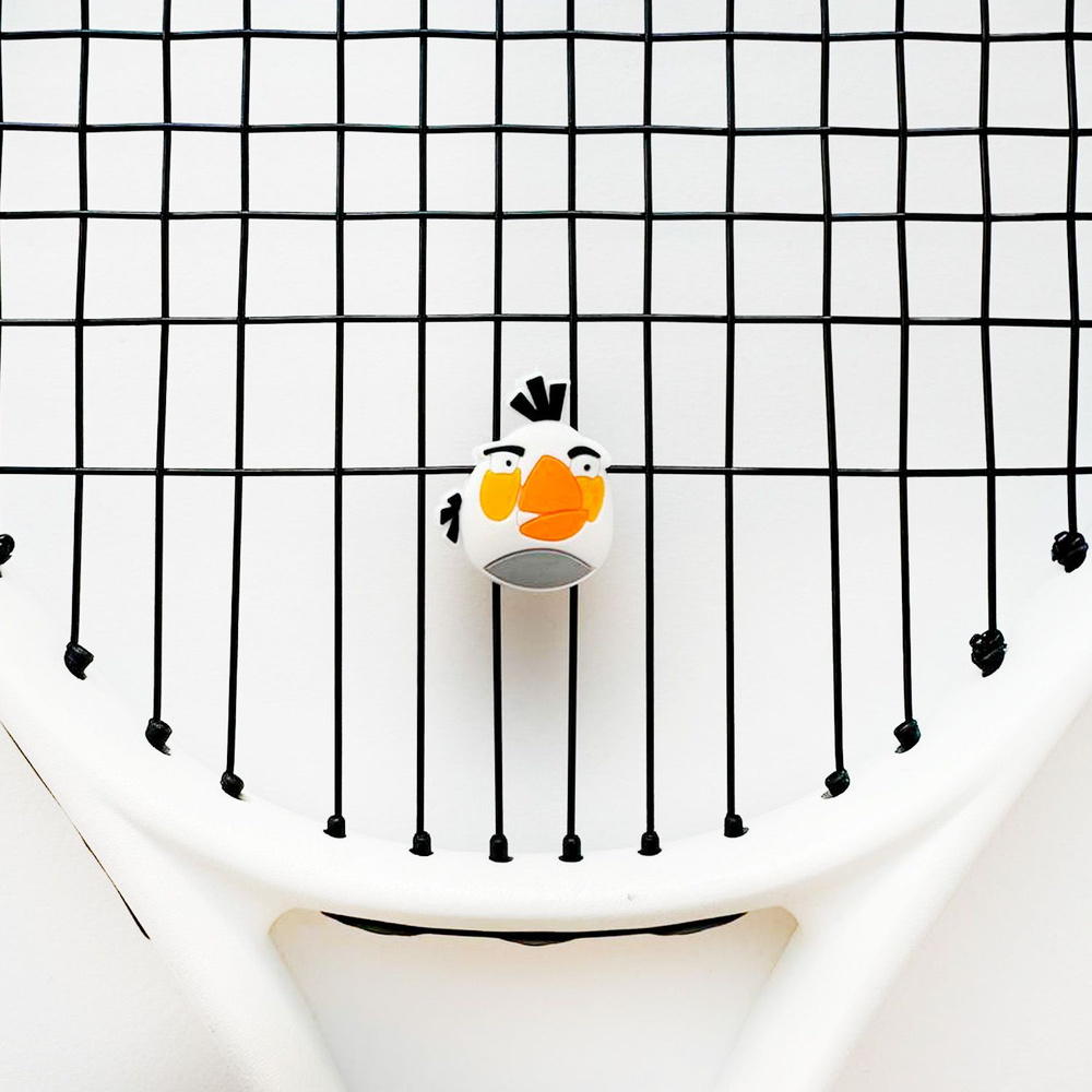 Виброгаситель для теннисной ракетки "Angry Birds" злые птицы белый 1шт  #1