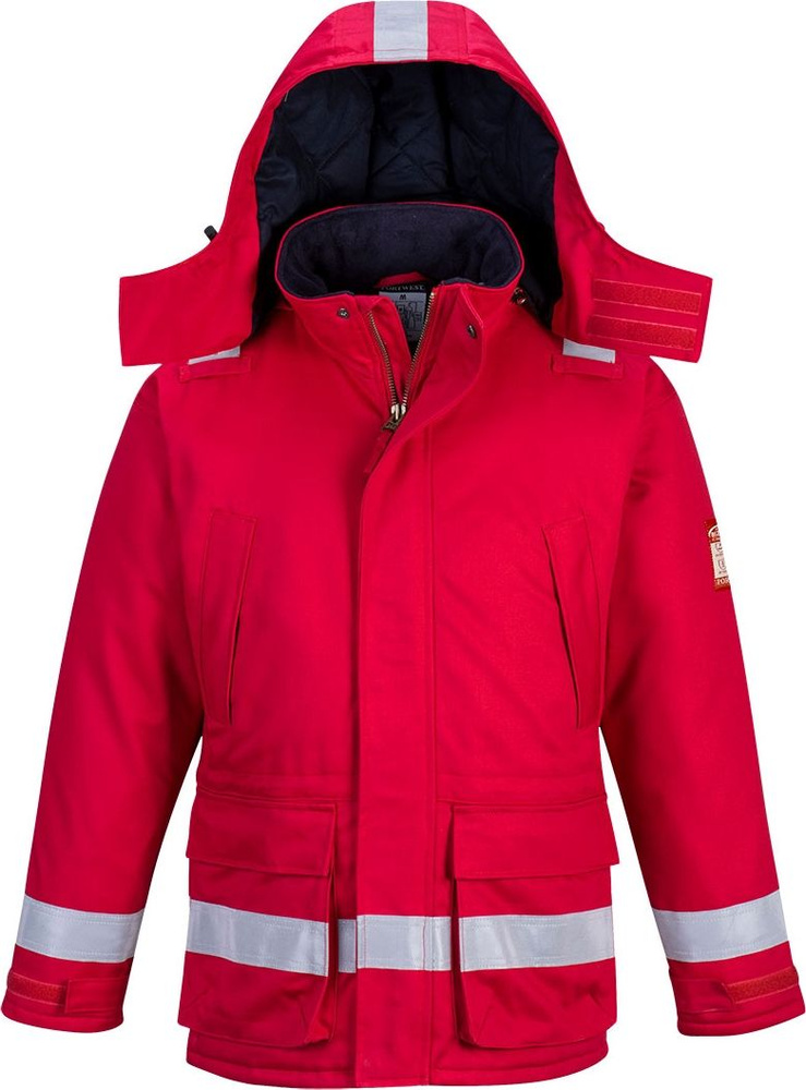 Зимняя антистатическая куртка с огнестойкой отделкой Portwest FR59, Красный  #1