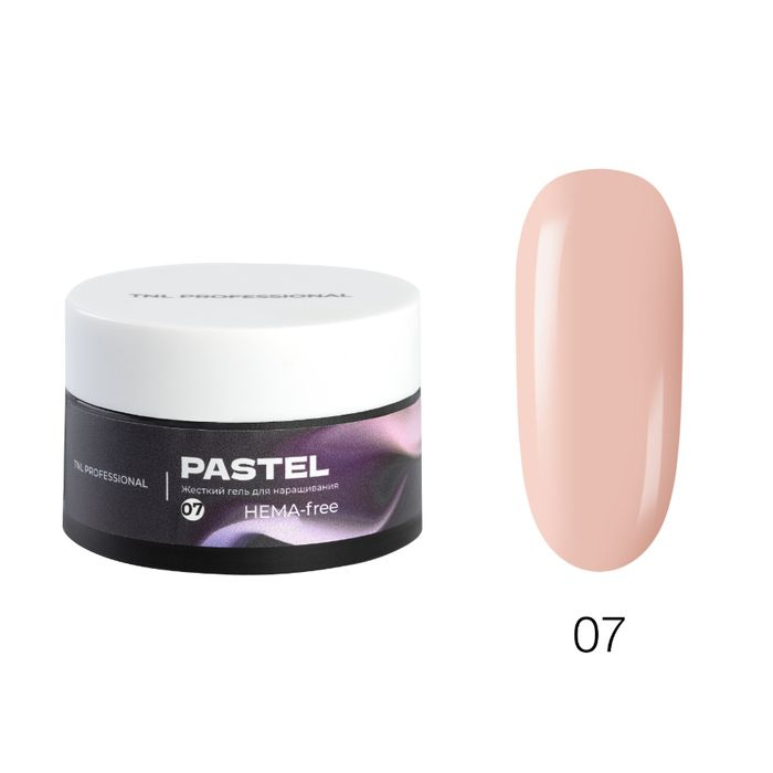 Гель для наращивания TNL Professional, Pastel жесткий, HEMA-Free №07, 30 мл  #1