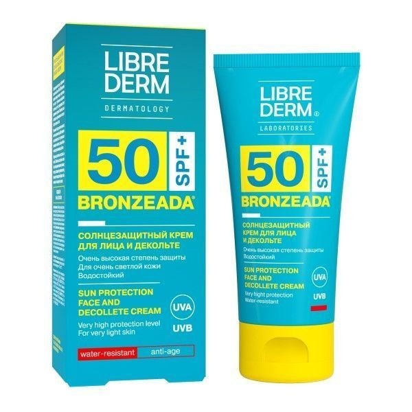 Librederm bronzeada солнцезащитный крем, для лица и зоны декольте, SPF 50, 50 мл  #1