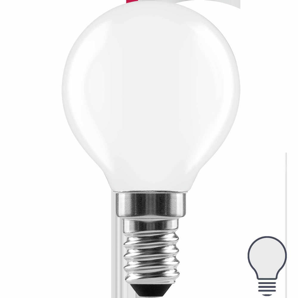 Lexman Лампочка Лампа светодиодная E14 220-240 В 6 Вт шар матовая 750 лм нейтральный белый свет, E14, #1