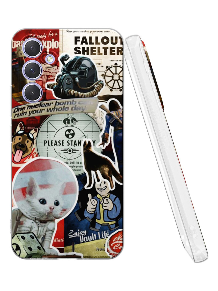 Силиконовый чехол Mcover для Galaxy A54 (5G) (Галакси А54 5Джи), Fallout, Please Stand By  #1