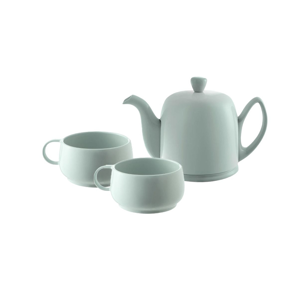 Фарфоровый чайный сервиз на 2 персоны, зеленый, Guy Degrenne, Salam, 3 предмета  #1