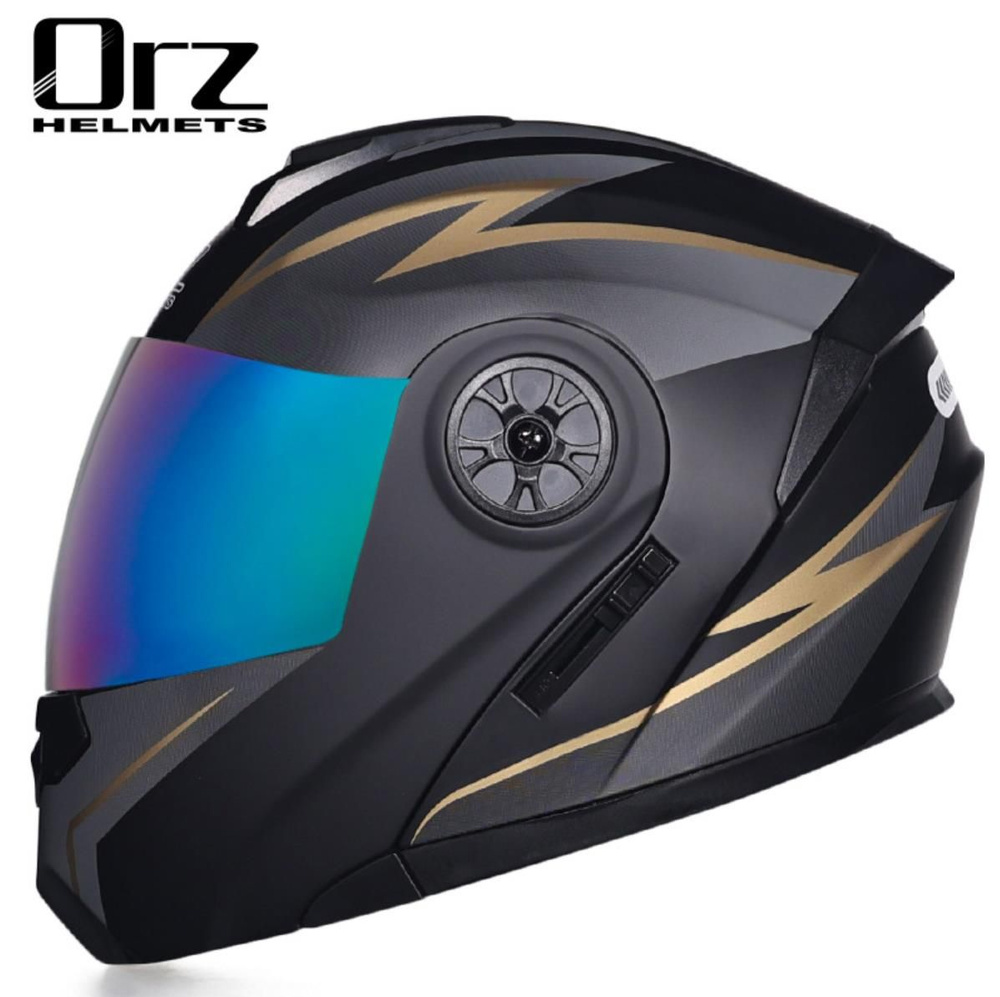 Orz HELMETS Мотошлем, цвет: горчичный, размер: M #1