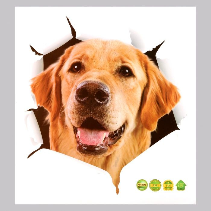 Интерьерная наклейка КНР "Собака", 3D, 27х30 см #1